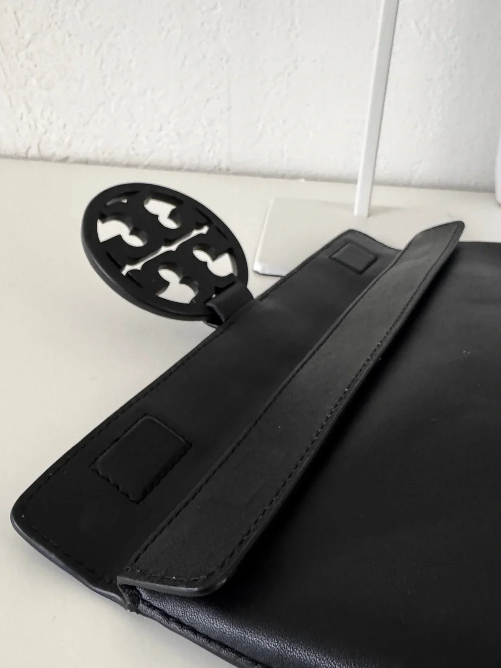 Tory Burch Miller Clutch in Black leather